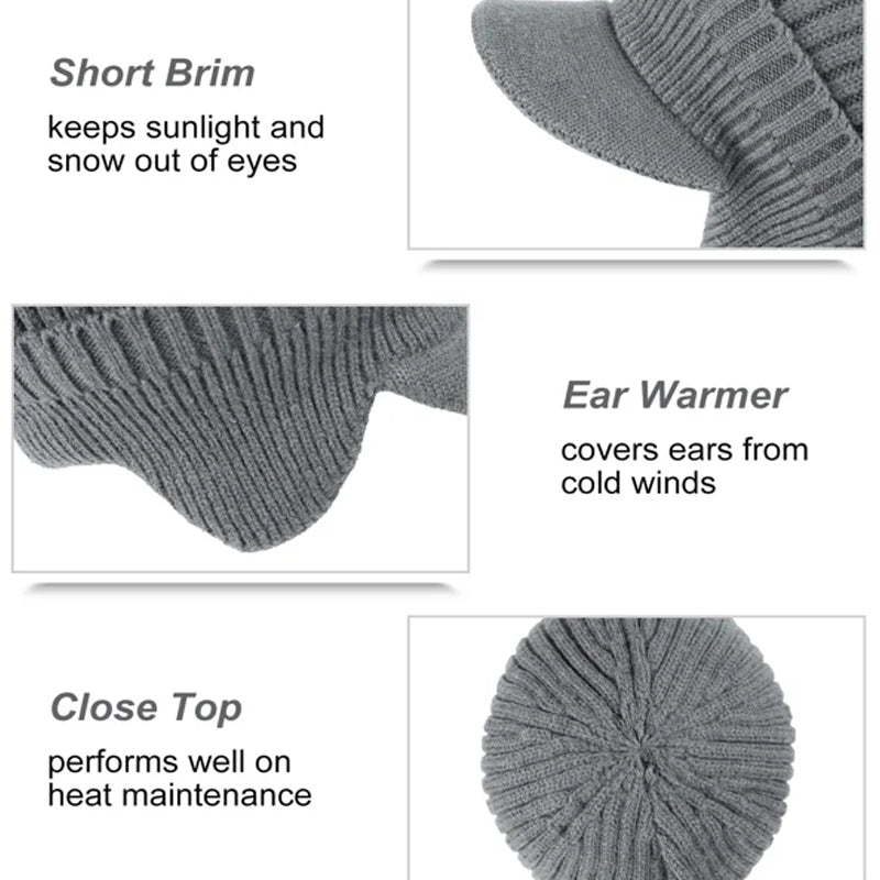 Outdoor Riding Elastic Warm Ear Protection Knitted Hat