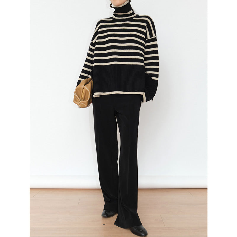 🔥Last day promotion 50% off🔥Women’s Slit Turtleneck Knit Sweater