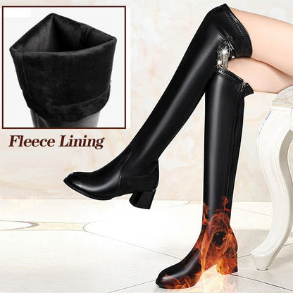 ✨autumn winter series✨warm leather boots for women✨look slim