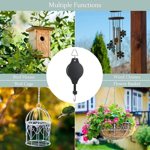 Last Day 49% 0FF🌳Plant Pulley Set For Garden Baskets Pots, Birds Feeder