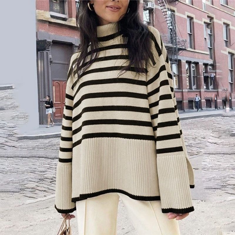 🔥Last day promotion 50% off🔥Women’s Slit Turtleneck Knit Sweater