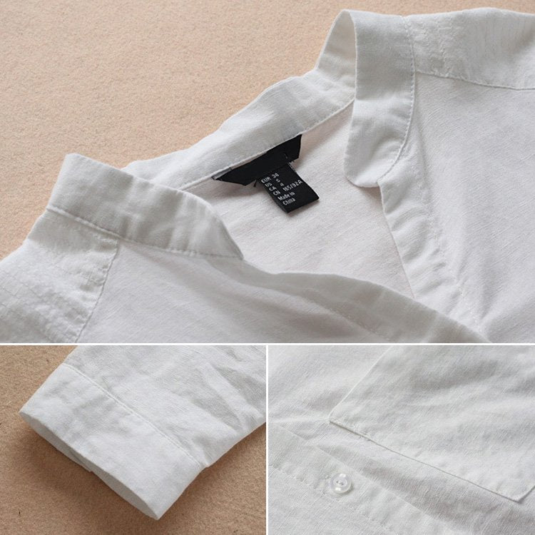 （Last Day Sale 49%）Japanese Style Handmade Linen Cotton Casual Loose Shirt( Buy 2 Free Shipping)