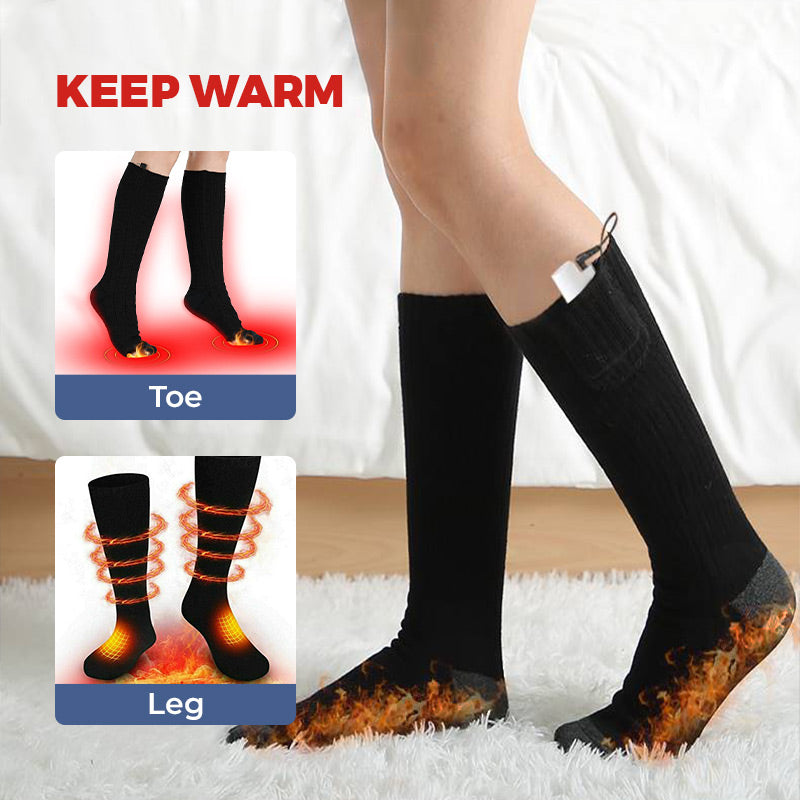 🔥2023 Hot Sale！！！Rechargeable Heated Socks for Men Women