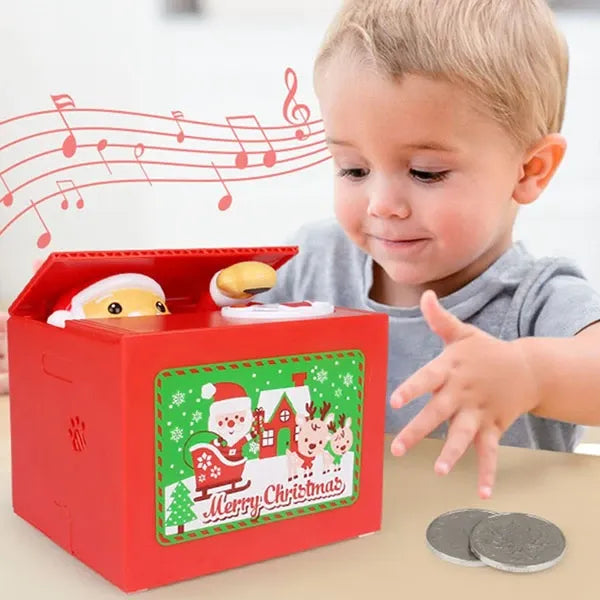 Funny Cute Singing Santa Saving Money Box