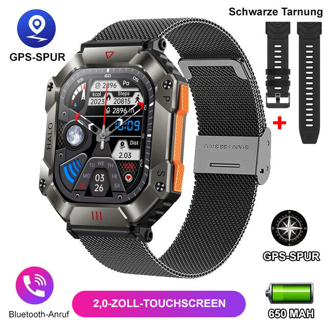 IP68 waterproof military AI voice Bluetooth call smart watch🔥RFEE SHIPPING🔥