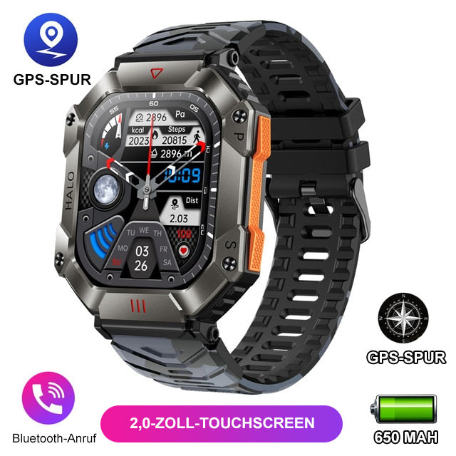 IP68 waterproof military AI voice Bluetooth call smart watch🔥RFEE SHIPPING🔥