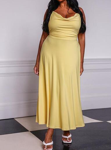 Lulah Drape Maxi Dress with Built-in Bra