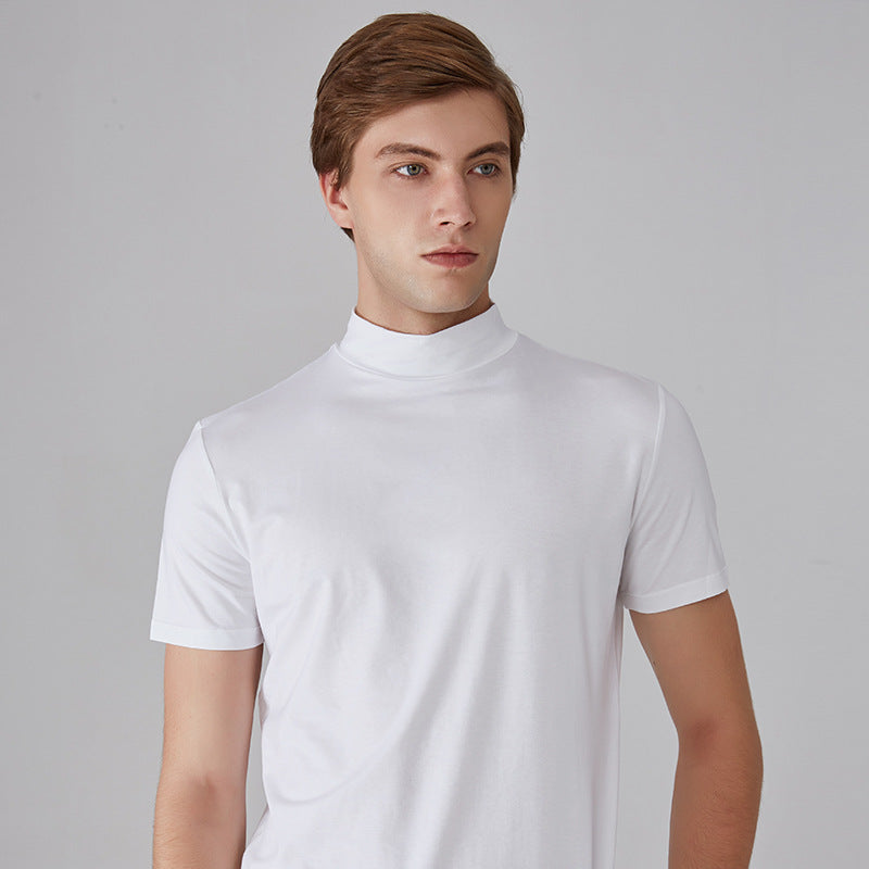 Men's High Neck Slim Fit T-shirt