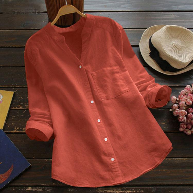 （Last Day Sale 49%）Japanese Style Handmade Linen Cotton Casual Loose Shirt( Buy 2 Free Shipping)