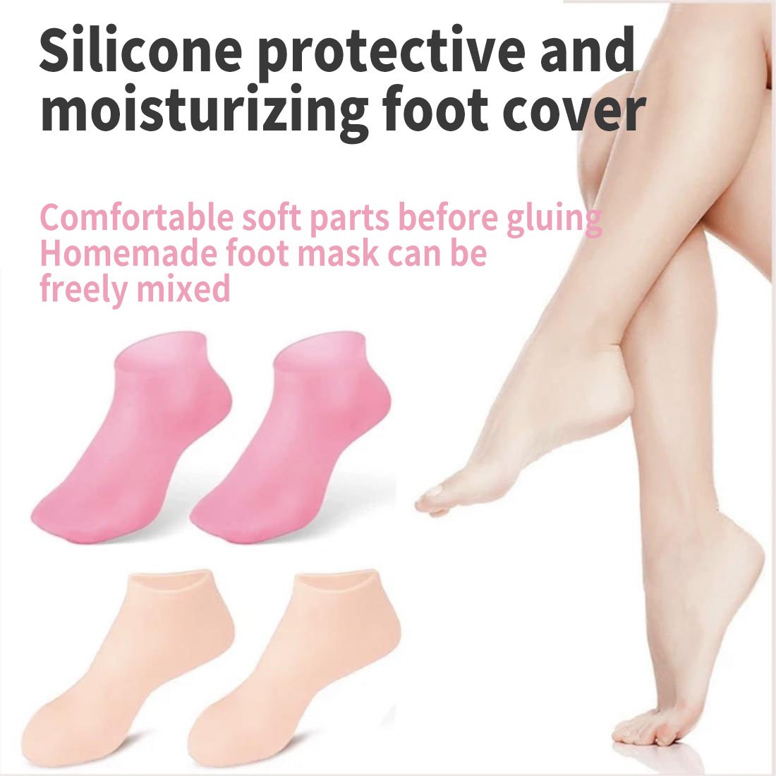 Moisturizing Foot Mask Exfoliating Silicone Socks Beach Protective Socks