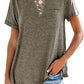 Fashion Solid Color Pocket Short Sleeve T-Shirt