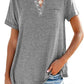 Fashion Solid Color Pocket Short Sleeve T-Shirt