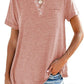 Fashion Solid Color Pocket Short Sleeve T-Shirt