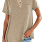 Fashion Solid Color Pocket Short Sleeve T-Shirt