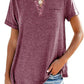 Fashion Solid Color Pocket Short Sleeve T-Shirt