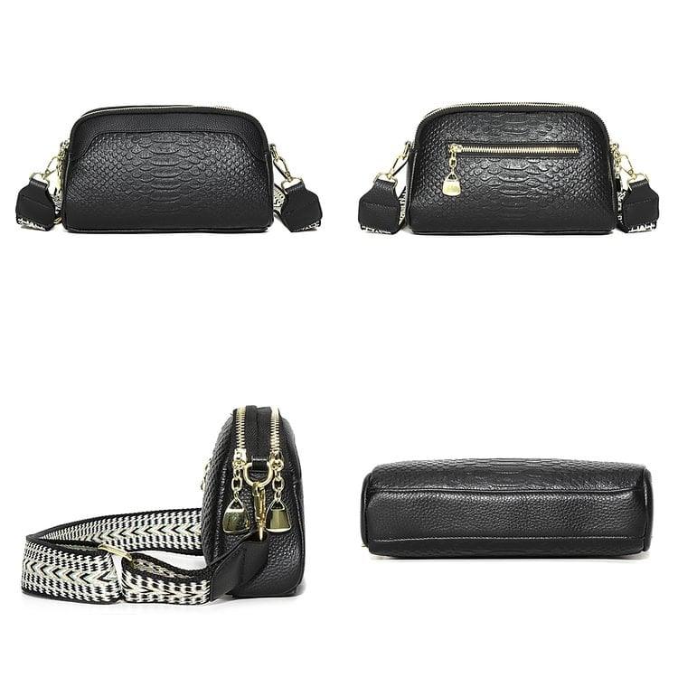 🔥Hot Sale🔥First Layer Cowhide Crossbody Bag Alligator Pattern Women Shoulder Bag for Work