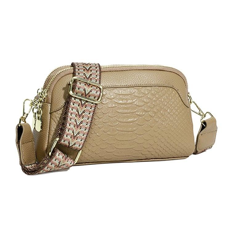 🔥Hot Sale🔥First Layer Cowhide Crossbody Bag Alligator Pattern Women Shoulder Bag for Work