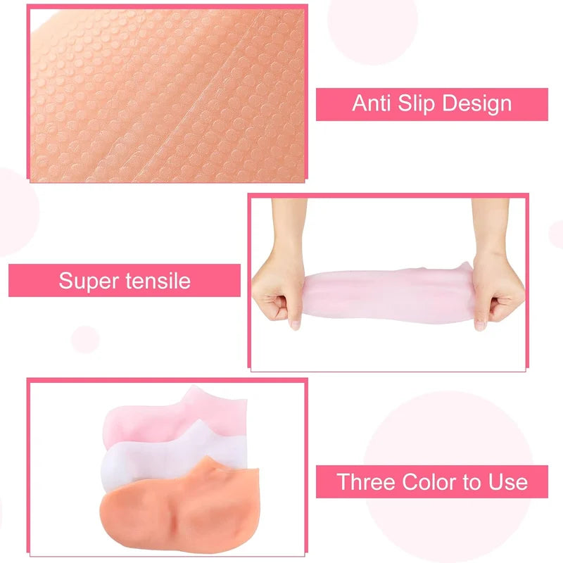 Moisturizing Foot Mask Exfoliating Silicone Socks Beach Protective Socks