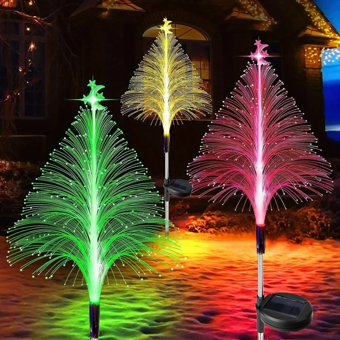 🎅【Christmas Gift🎁】7 Color Changing Solar Christmas Trees Lights🎄