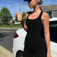 Seamless Square Neck One Piece Sport Jumpsuit