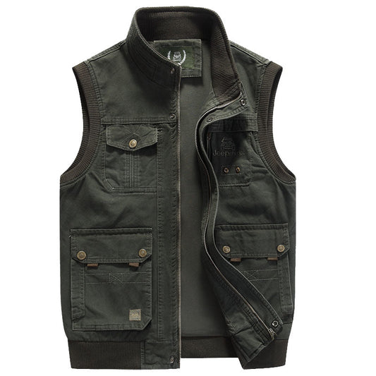 MEN'S MULTI-POCKET VINTAGE VEST – THE PERFECT GIFT FOR DAD