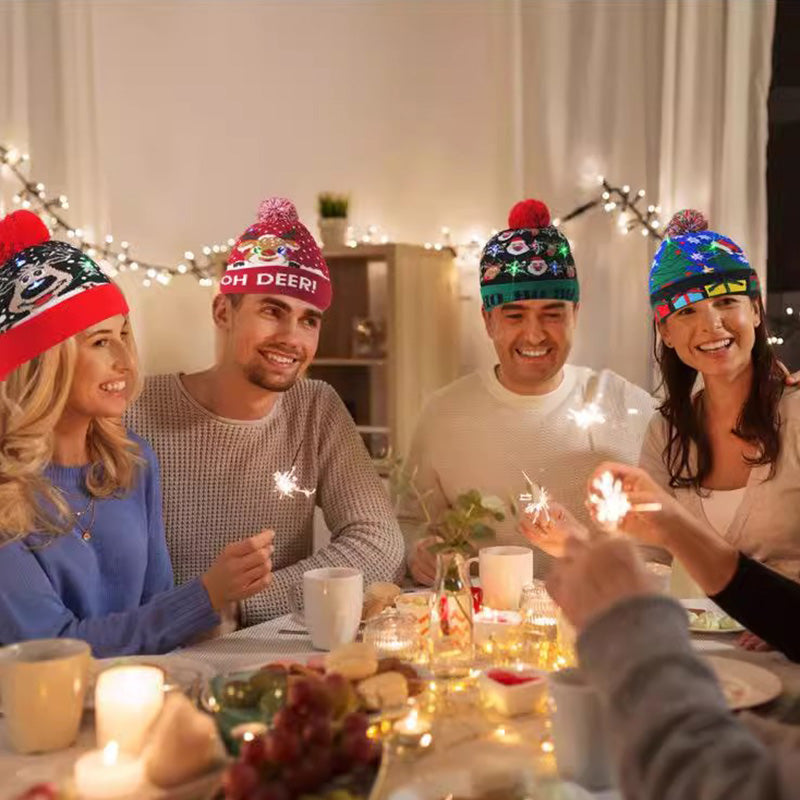 LED Knitted Christmas Hat