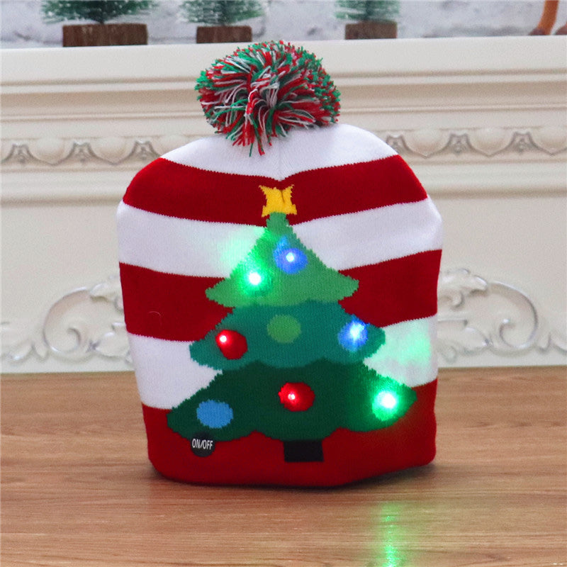 LED Knitted Christmas Hat