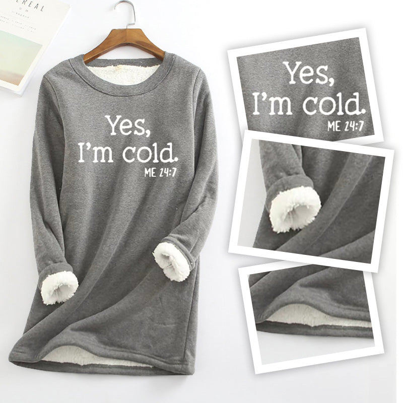 [Best Gift For Her] Women's Winter Plush Lined Warm Sweatshirt