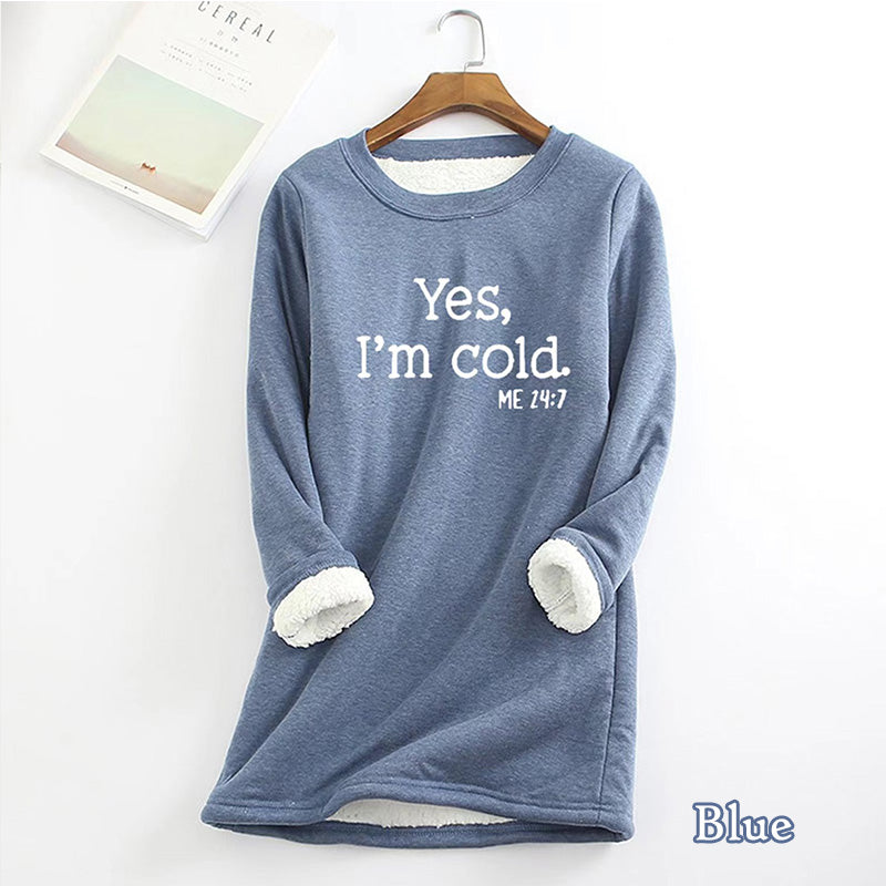 [Best Gift For Her] Women's Winter Plush Lined Warm Sweatshirt