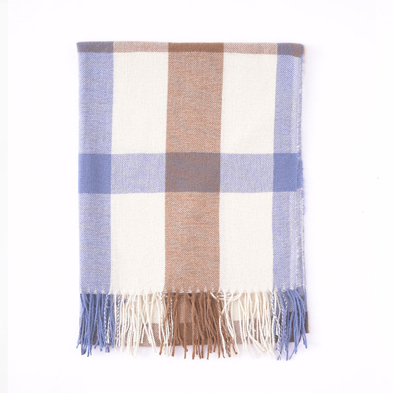 [Best Gift For Her] Women's Winter Tassel Plaid Scarf