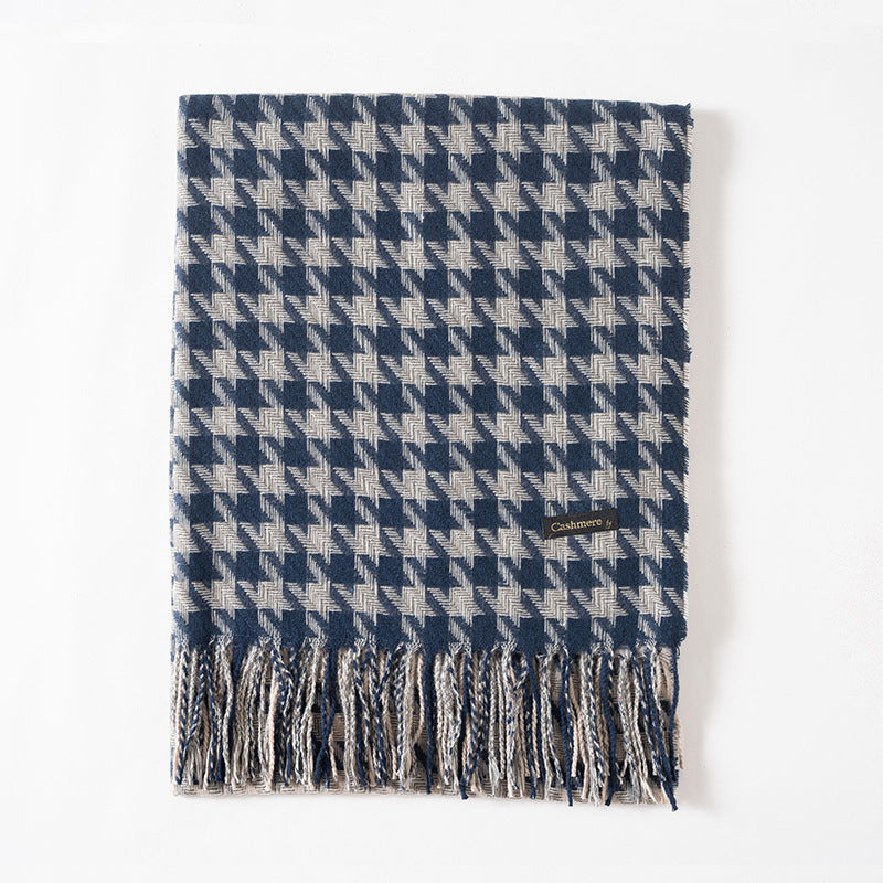 [Best Gift For Her] Women's Winter Tassel Plaid Scarf