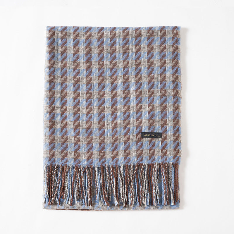 [Best Gift For Her] Women's Winter Tassel Plaid Scarf