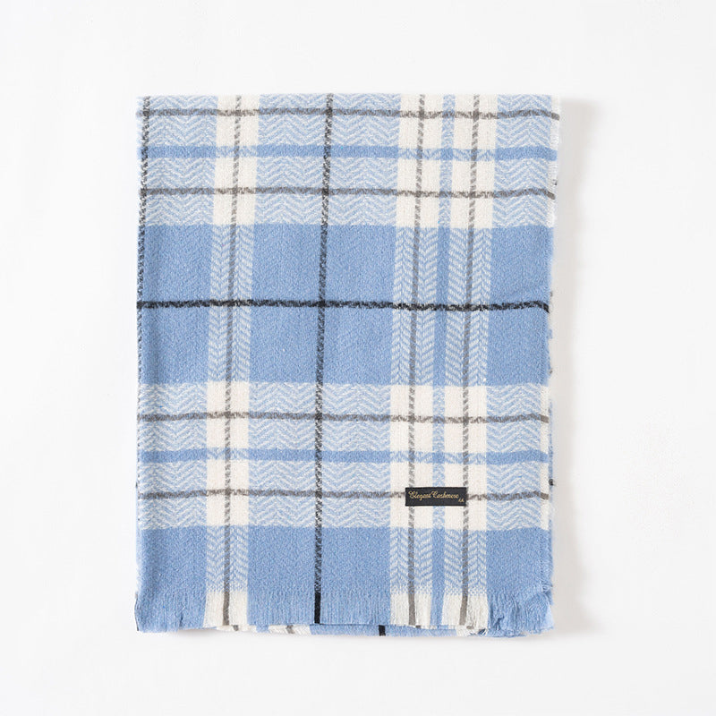 [Best Gift For Her] Women's Winter Tassel Plaid Scarf