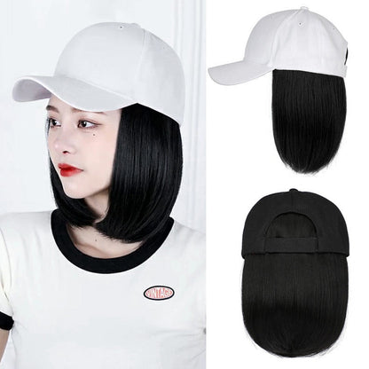 Baseball Cap with Hair Extensions