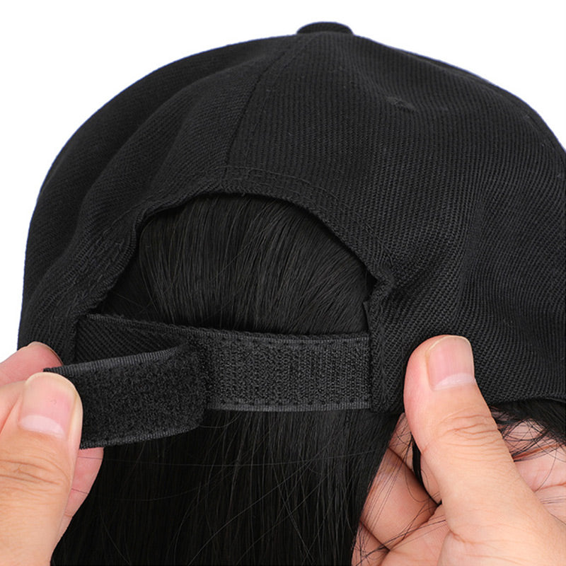 Baseball Cap with Hair Extensions