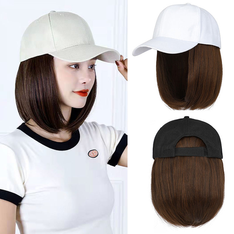 Baseball Cap with Hair Extensions