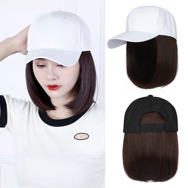 Baseball Cap with Hair Extensions