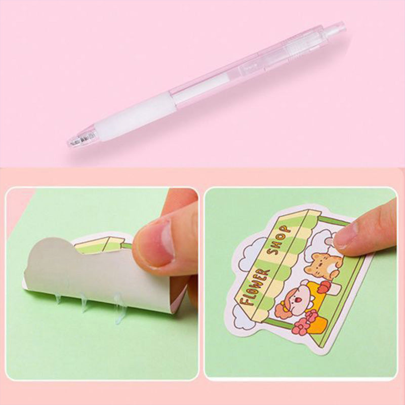 Push-down Glue Pen - Stylish Journaling Pen for Creative Craft Projects