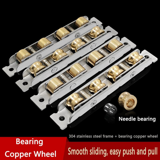 Door And Window Pulley Push-Pull Window Track Roller Stainless Steel Bearing Copper Wheel