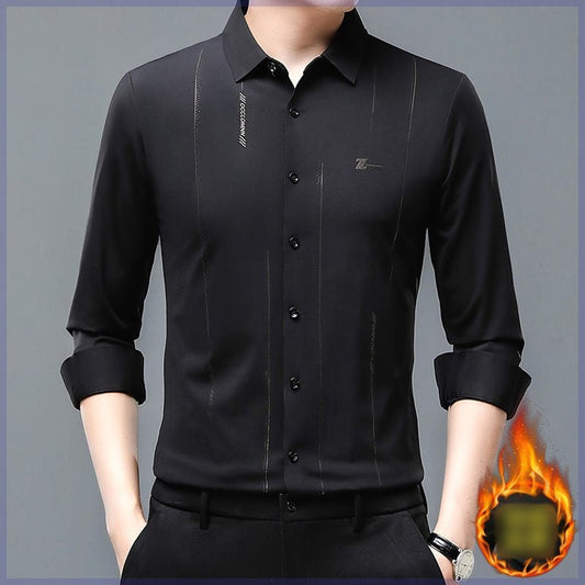 🔥Last Day Sale 50%🔥Men's Plush Lined Thickened Long Sleeve Shirt