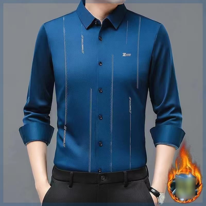 🔥Last Day Sale 50%🔥Men's Plush Lined Thickened Long Sleeve Shirt