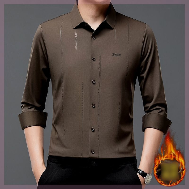 🔥Last Day Sale 50%🔥Men's Plush Lined Thickened Long Sleeve Shirt