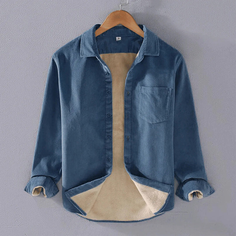 Corduroy Thickened Warm Long Sleeve Shirt