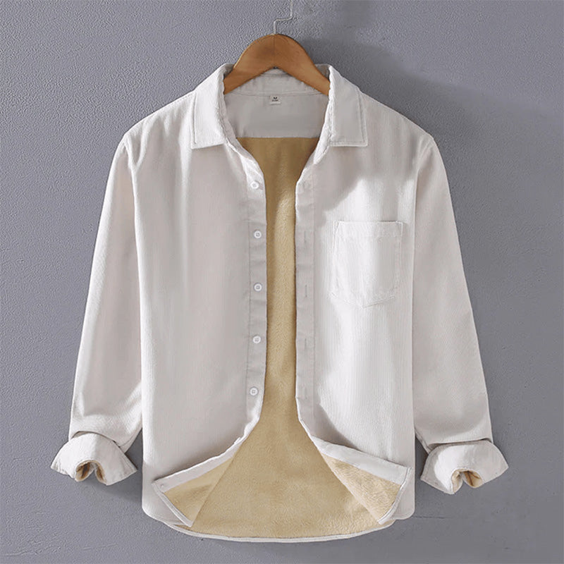 Corduroy Thickened Warm Long Sleeve Shirt