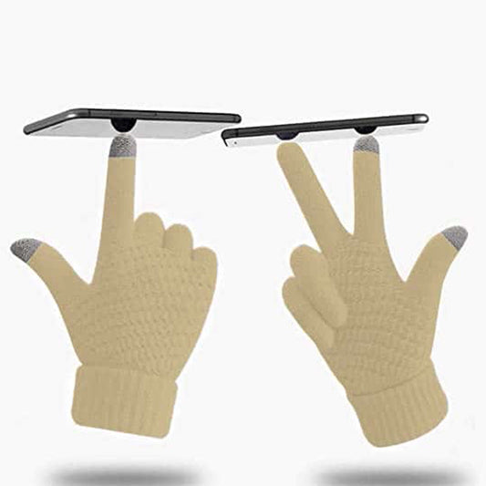 Warm Knitted Gloves for Touch Screens