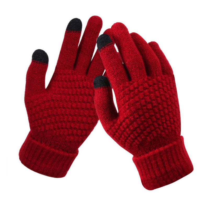 Warm Knitted Gloves for Touch Screens