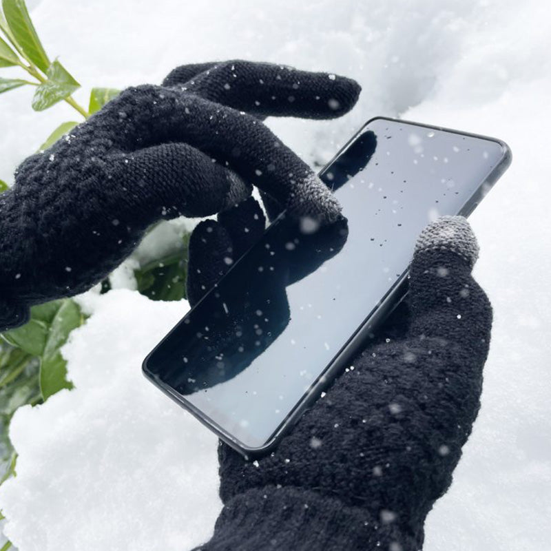 Warm Knitted Gloves for Touch Screens