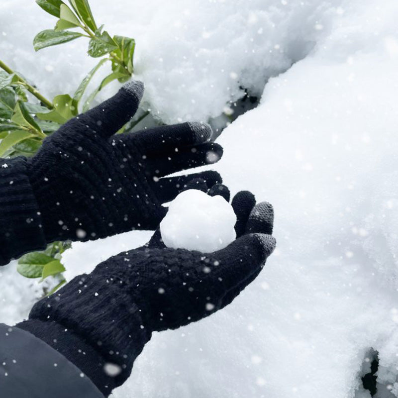 Warm Knitted Gloves for Touch Screens