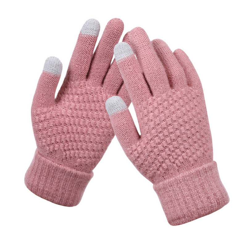 Warm Knitted Gloves for Touch Screens