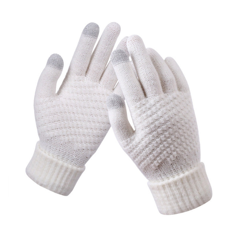 Warm Knitted Gloves for Touch Screens